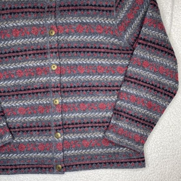Woolrich Button Up Wool Fair Isle Cardigan: Size Small - Picture 6 of 10